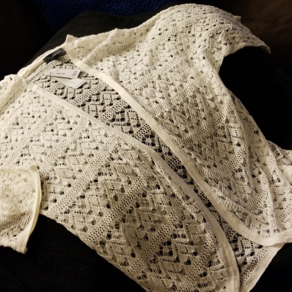 The limited sheer short sleeve cover up cardigan